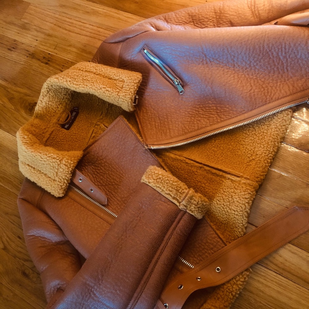 Belted Pleather Jacket